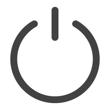 Güç glif simgesi, web ve mobil, işareti vektör grafikleri, beyaz bir arka planda eps 10 katı bir desen itmek.