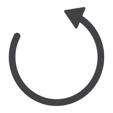 Glif simgesi, web ve mobil yeniden doğmuş gibi işareti vektör grafikleri, beyaz bir arka planda eps 10 katı bir desen doldur.