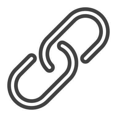 Zincir bağlantı satırı simgesi, web ve mobil, işareti vektör grafikleri, doğrusal model beyaz bir arka planda eps 10 paylaşmak.