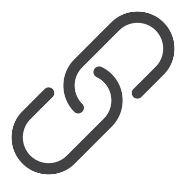 Zincir bağlantı glif simgesi, web ve mobil, işareti vektör grafikleri, beyaz bir arka planda eps 10 katı bir desen paylaşmak.