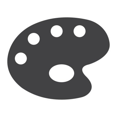 Renk işareti vektör grafikleri, beyaz bir arka planda eps 10 katı bir desen boya glif simgesi, web ve mobil,.