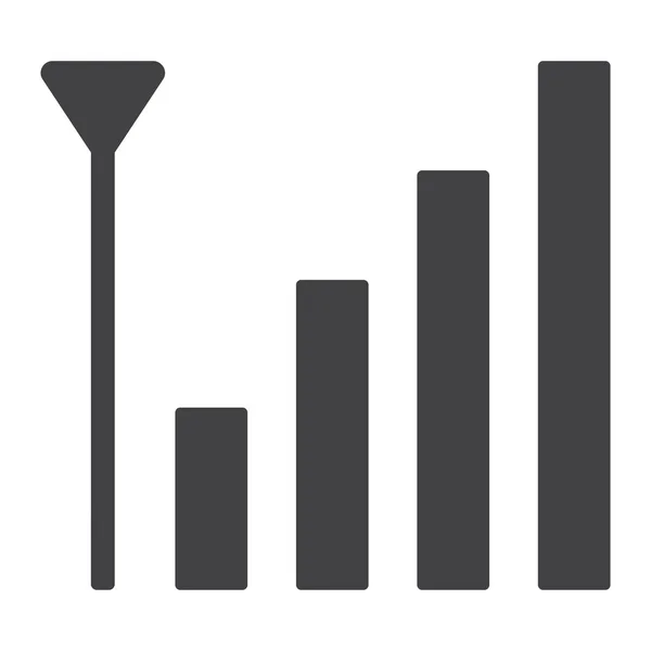 Icono de glifo de señal de teléfono móvil, web y móvil, gráficos vectoriales de señales de antena, un patrón sólido sobre un fondo blanco, eps 10 . — Vector de stock