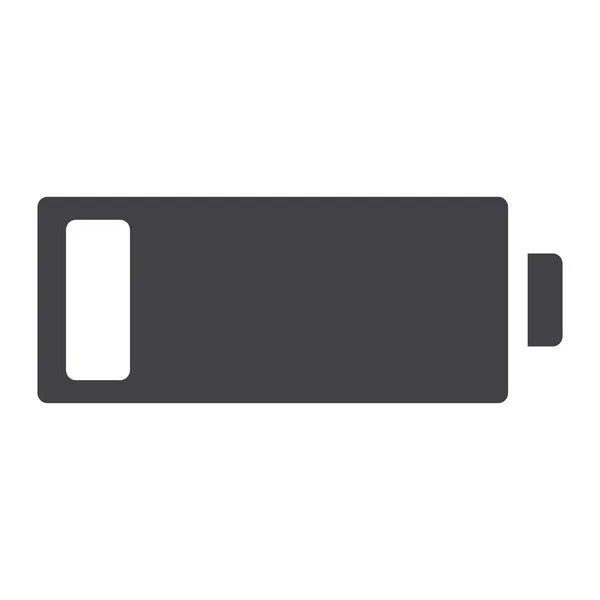Batteriearmes Glyphen-Symbol, Web und Mobiltelefon, Energiezeichen-Vektorgrafik, ein durchgehendes Muster auf weißem Hintergrund, Folge 10. — Stockvektor