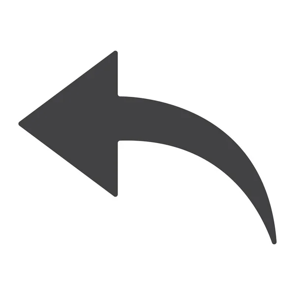Undo glyph icon, web and mobile, back sign vektorgrafik, ein durchgehendes Muster auf weißem Hintergrund, Folge 10. — Stockvektor