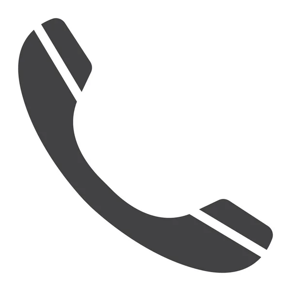 Icono del glifo del teléfono, web y móvil, gráficos vectoriales de signos de contacto, un patrón sólido sobre un fondo blanco, eps 10 . — Vector de stock
