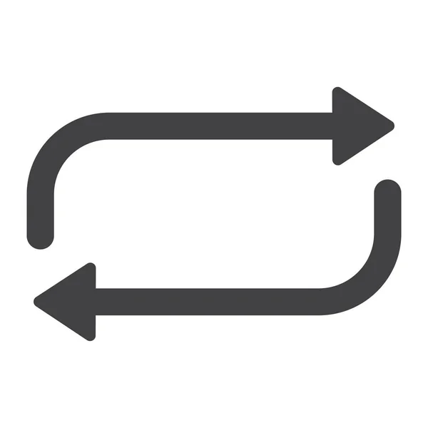 Repeat glyph icon, web and mobile, button sign vektor graphics, ein durchgehendes Muster auf weißem Hintergrund, Folge 10. — Stockvektor