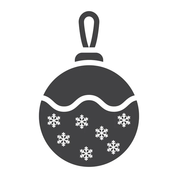 Символ шара рождественской елки, Новый год и Рождество, векторная графика, сплошной узор на белом фоне, eps 10 . — стоковый вектор