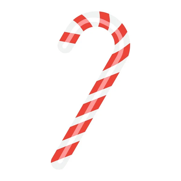 Christmas candy cane flat icon, New year and Christmas, xmas sign vector graphics, a colorful solid pattern on a white background, eps 10. — Stock Vector