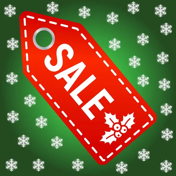 Rote Weihnachtsverkauf Shopping-Tag Symbol, Neujahr und Weihnachten, rotes Rabatt-Etikett. — Stockvektor
