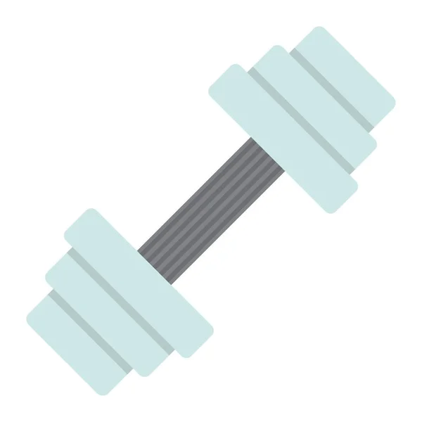 Ícone plano Barbell, fitness e esporte, haltere sinal vetor gráficos, um padrão sólido colorido em um fundo branco, eps 10 . — Vetor de Stock