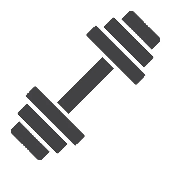 Barbell glyph icon, fitness and sport, dumbbell sign vector graphics, a solid pattern on a white background, eps 10. — Stock Vector