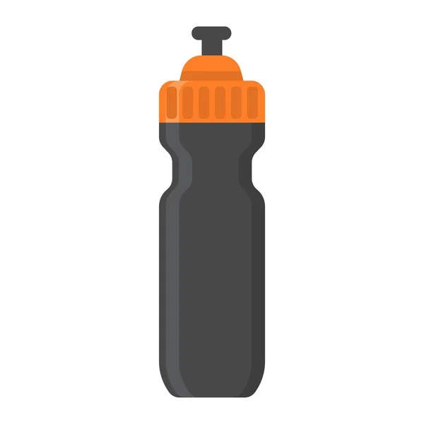 Deportes botella de agua icono plano, fitness y deporte, gráficos vectoriales signo de frasco hidráulico, un patrón sólido de colores sobre un fondo blanco, eps 10 . — Vector de stock