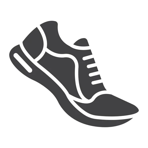 Scarpe da corsa icona glifo, fitness e sport, palestra segno grafica vettoriale, un modello solido su uno sfondo bianco, eps 10 . — Vettoriale Stock