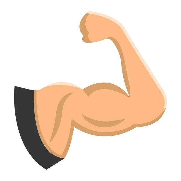 Arm Muscle flat icon, fitness and sport, bíceps sinal vetor gráficos, um padrão sólido colorido em um fundo branco, eps 10 . — Vetor de Stock