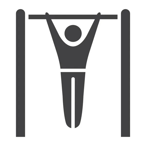 Fitness pull up glyph icon, fitness and sport, trainingszeichen vektorgrafik, ein durchgehendes muster auf weißem hintergrund, Folge 10. — Stockvektor