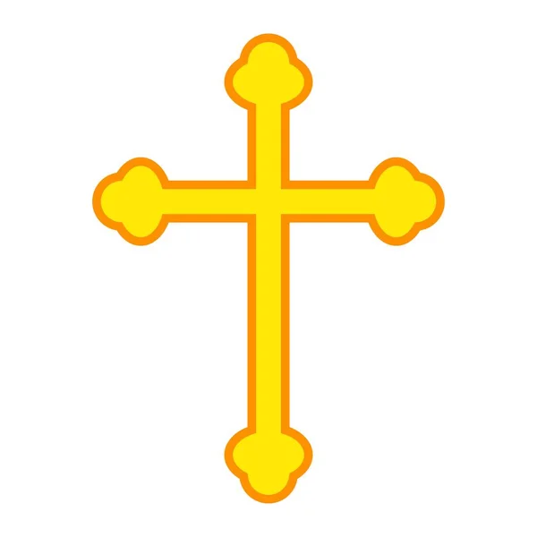 Religion croix icône plate, Pâques et vacances, signes chrétiens graphiques vectoriels, un motif solide coloré sur un fond blanc, eps 10 . — Image vectorielle