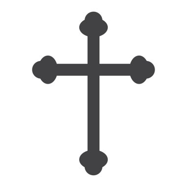 Din glif simgesi, Paskalya ve tatil çapraz, Hıristiyan işareti vektör grafikleri, beyaz bir arka planda eps 10 katı bir desen.