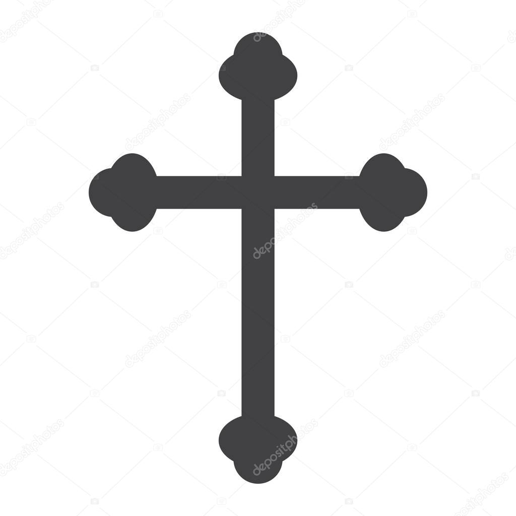 Religion cross glyph icon, easter and holiday, christian sign vector graphics, a solid pattern on a white background, eps 10.