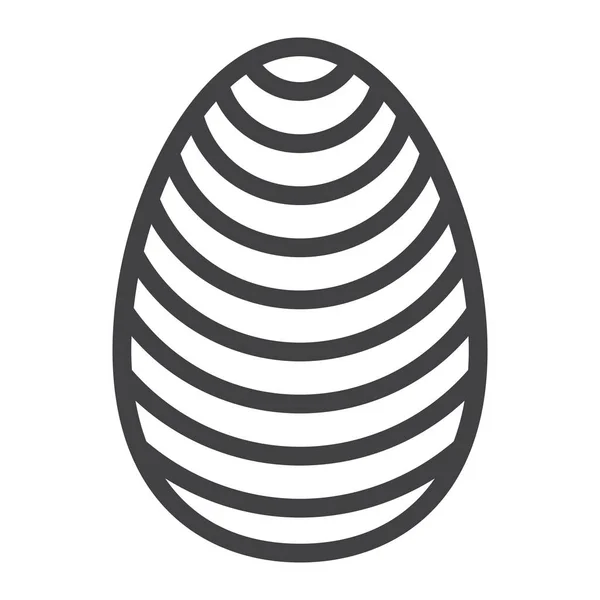 Ícone de linha de ovo de Páscoa, Páscoa e feriado, celebração sinal vetorial gráficos, um padrão linear em um fundo branco, eps 10 . —  Vetores de Stock