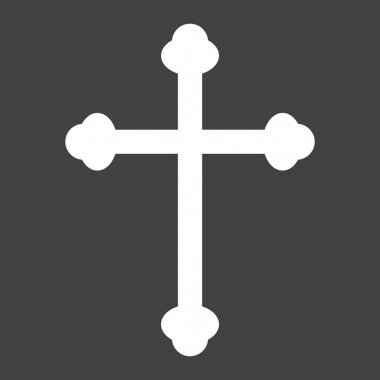 Din glif simgesi, Paskalya ve tatil çapraz, Hıristiyan işareti vektör grafikleri, siyah bir arka plan, eps 10 katı bir desen.