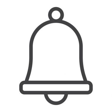 Paskalya çan satırı simgesi, Paskalya ve tatil, işareti vektör grafikleri, doğrusal model beyaz bir arka planda eps 10 jingle.