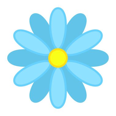 Çiçek düz simgesi, Paskalya ve tatil, doğa işareti vektör grafikleri, renkli bir katı model beyaz bir arka planda eps 10.