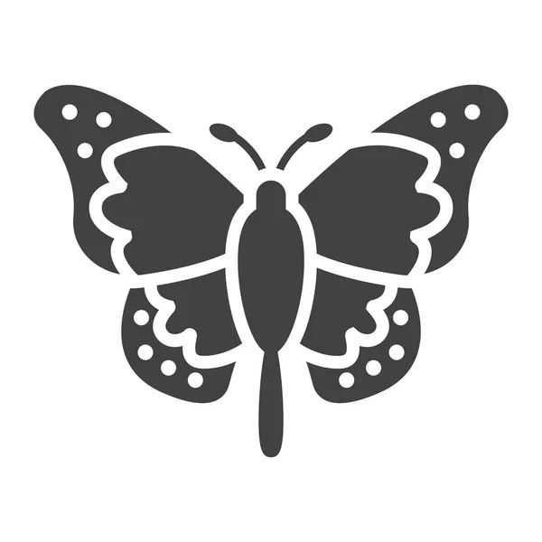 Kelebek glif simgesi, Paskalya ve tatil, böcek işareti vektör grafikleri, beyaz bir arka planda eps 10 katı bir desen. — Stok Vektör