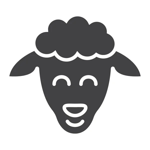 Icono de glifo de oveja, Pascua y vacaciones, gráficos de vectores de signos de cordero, un patrón sólido sobre un fondo blanco, eps 10 . — Archivo Imágenes Vectoriales