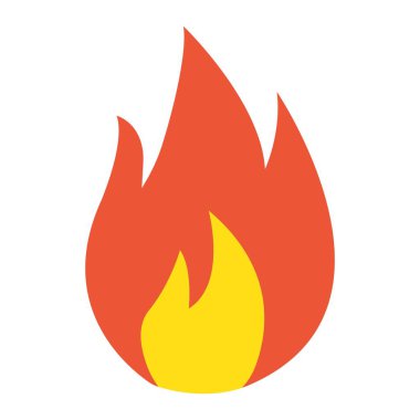 Flammable symbol flat icon, logistic and delivery, fire sign vector graphics, a colorful solid pattern on a white background, eps 10. clipart