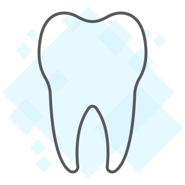 Diş ince çizgi simgesi, stomatology ve diş, sağlıklı dent vektör grafikleri, doğrusal model beyaz bir arka planda eps 10 üye.