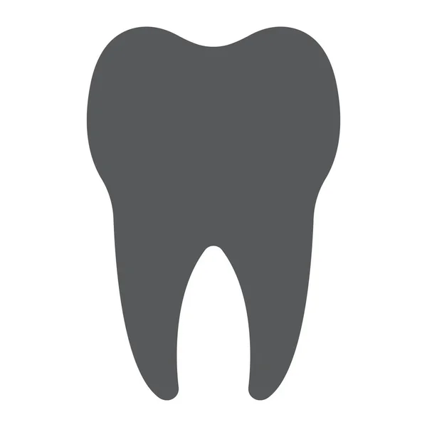 Ícone de glifo dental, estomatologia e dental, gráficos de vetor de sinal de dente saudável, um padrão sólido em um fundo branco, eps 10 . — Vetor de Stock