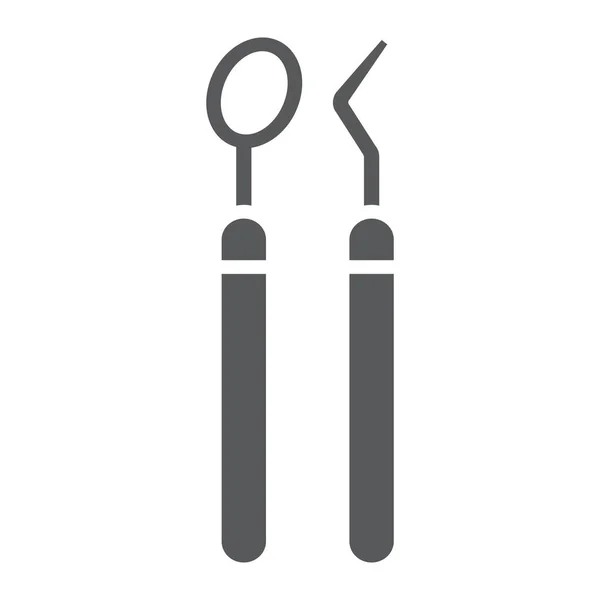 Ikonę symbolu narzędzia dentysta, Stomatologia i stomatologicznych, opieki znak wektor grafika, wzór stałych na białym tle, eps 10. — Wektor stockowy