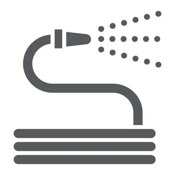 Icône de glyphe de tuyau d'arrosage, agriculture et agriculture, graphiques vectoriels de signe de tuyau d'eau, un motif solide sur un fond blanc, eps 10 . — Image vectorielle