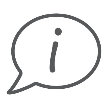 Bilgi satırı simgesi, e ticaret ve pazarlama, yardımcı vektör grafikleri, oturum bir doğrusal model beyaz bir arka planda eps 10.