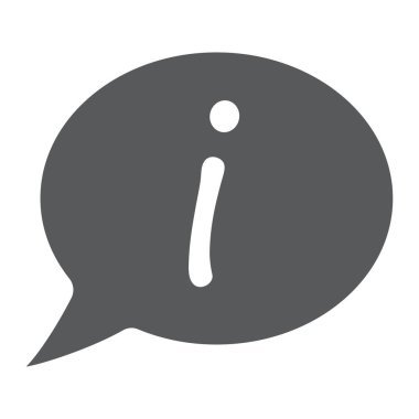 Bilgi glif simgesi, e ticaret ve pazarlama, yardımcı vektör grafikleri, oturum bir katı model beyaz bir arka planda eps 10.