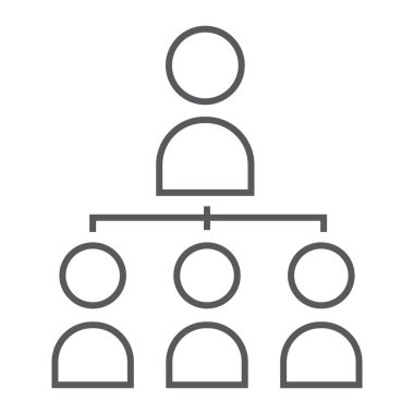 Liderlik ince çizgi simgesi, geliştirme ve iş, lider işareti vektör grafikleri, doğrusal model beyaz bir arka planda eps 10.