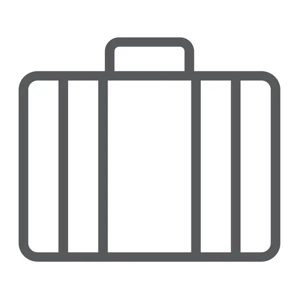 Ícone de linha de bagagem, mala e bagagem, gráficos de vetor de sinal de saco, um padrão linear em um fundo branco, eps 10 . — Vetor de Stock