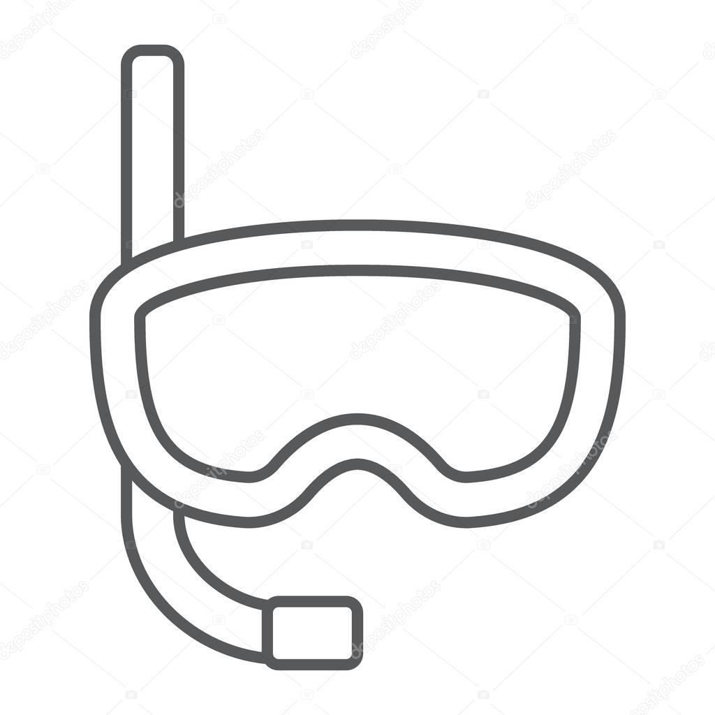 Scuba Mask Drawing Sketch Coloring Page