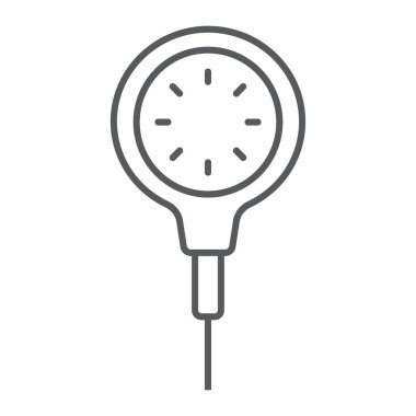 Tüplü dalış dalış ince çizgi simgesini ölçmek ve sualtı, işareti vektör grafikleri, doğrusal model beyaz bir arka planda eps 10 ölçmek.