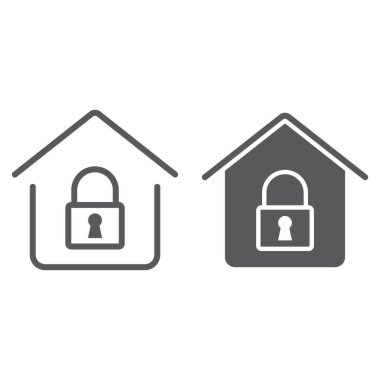 Ev kilit satır ve karakter simgesi, Emlak