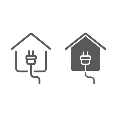 Elektrik ev hat ve glif simgesini, Emlak