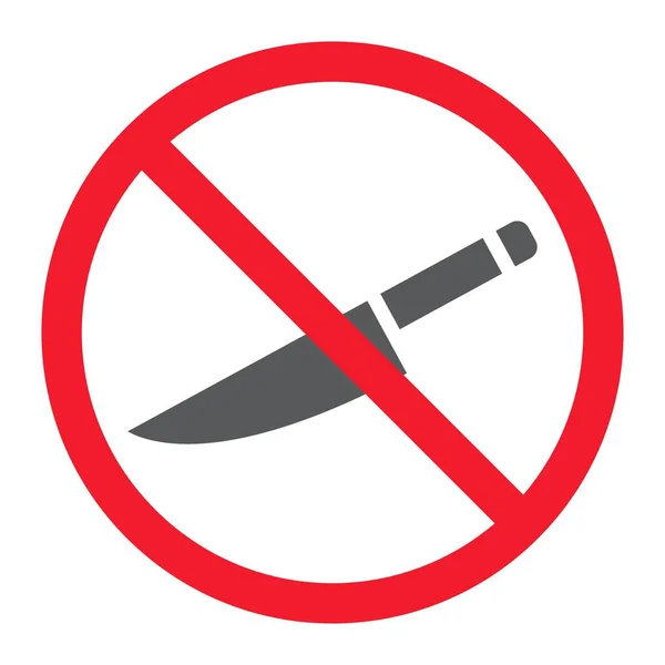 Kein scharfes Glyphen-Symbol, verboten und verboten, keine Messerzeichenvektorgrafik, ein durchgehendes Muster auf weißem Hintergrund, Folge 10. — Stockvektor