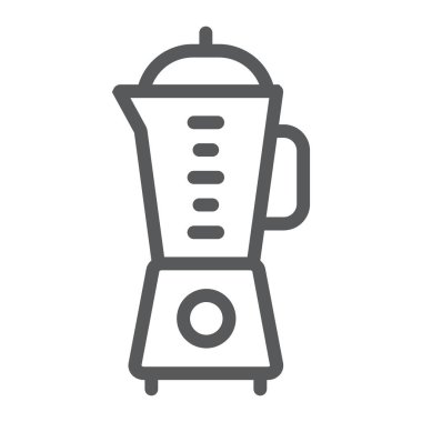 Blender satırı simgesi, mutfak ve pişirme, Mikser işareti vektör grafikleri, doğrusal model beyaz bir arka planda eps 10.