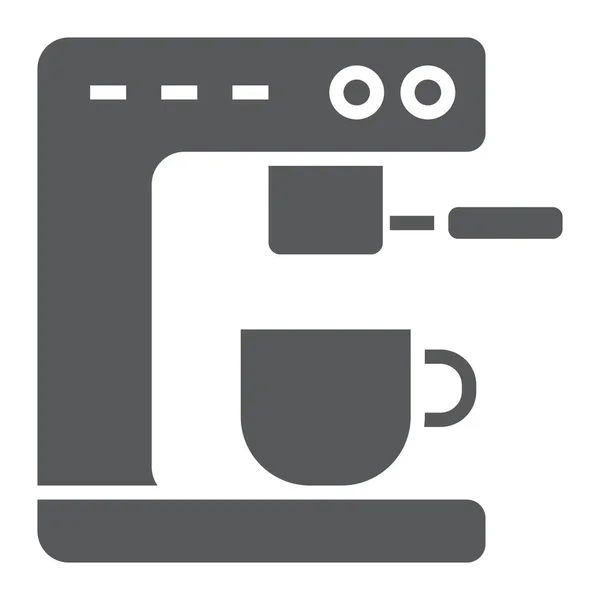 Kaffebryggare glyph ikon, kök och matlagning, cup tecken vektorgrafik, ett fast mönster på en vit bakgrund, eps 10. — Stock vektor