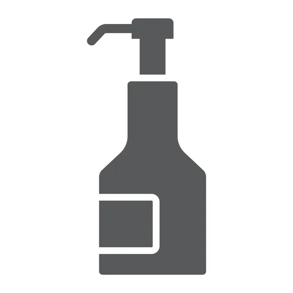 Küchensirup-Glyphen-Symbol, Sauce und Essen, Frühstückszeichen-Vektorgrafik, ein durchgehendes Muster auf weißem Hintergrund, Folge 10. — Stockvektor