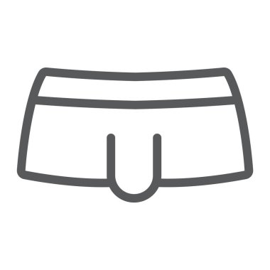 Seksi erkek iç çamaşırı ikonu, giysi ve iç çamaşırı, erkek iç çamaşırı işareti, vektör grafikleri, beyaz arka planda doğrusal desen, 10 pound..