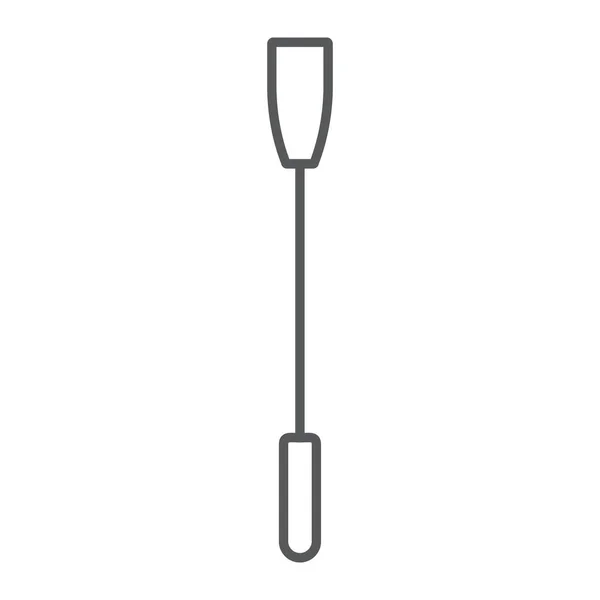Cheval fouet fine ligne icône, jouet sexuel et adulte, signe de fouet sexuel, graphiques vectoriels, un motif linéaire sur un fond blanc, eps 10 . — Image vectorielle