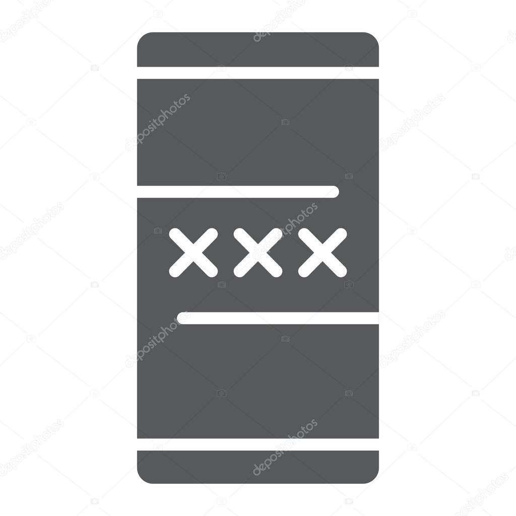 Adult Sex Graphics - âœ… Porn app glyph icon, sex and adult, porn on smartphone sign, vector  graphics, a solid pattern on a white background, eps 10 premium vector in  Adobe Illustrator ai ( .ai )