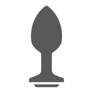 Anal dolgu sembolü, seks oyuncağı ve yetişkin, dolgu oyuncağı işareti, vektör grafikleri, beyaz arka planda sağlam bir desen, 10 puan.