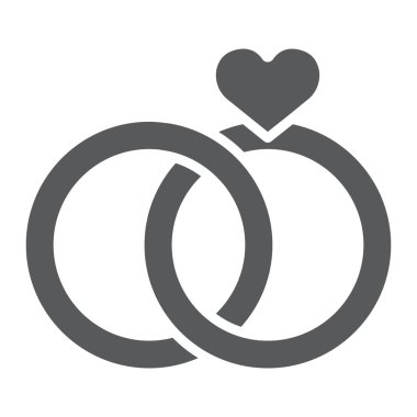 Alyans sembolü, sevgililer günü ve bayram, nişan işareti, vektör grafikleri, beyaz arka planda sağlam bir desen, 10 puan..